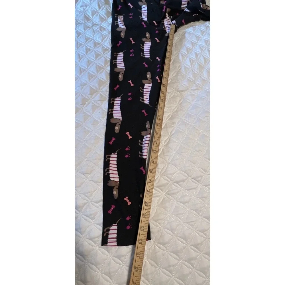 NWT Piphany White Cami Pink Cami Dachshund Dog Black Leggings One Size Fits All